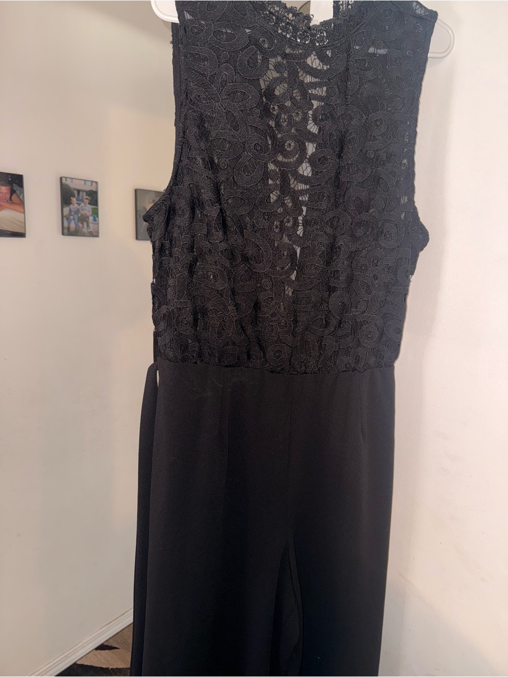 Fashion Nova Black Lace Trim Romper